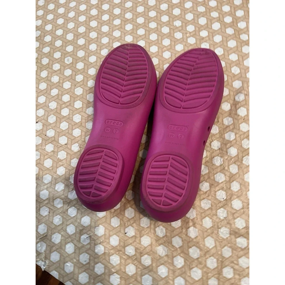 Crocs Lina Ballet Flats Womens Size 7 Comfort Slip On Casual Shoes Purple
